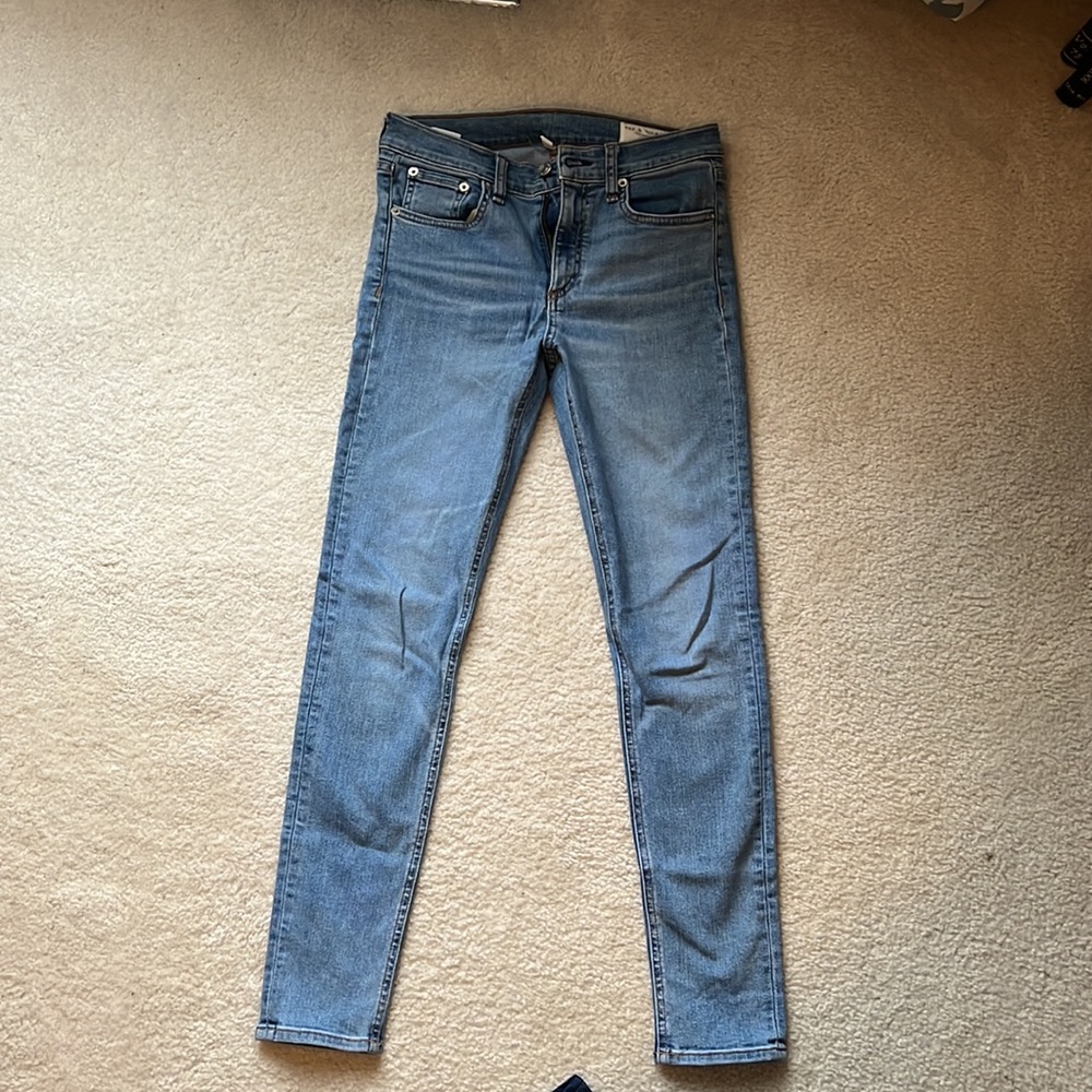 Rag and bone light wash skinny jeans